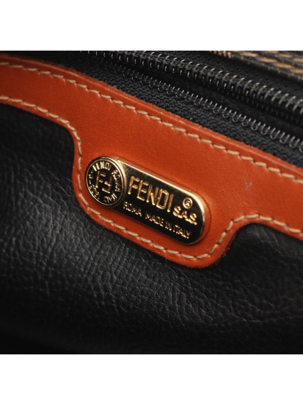 Fendi Handbag Pecan Brown Canvas Leather - Picture 4 of 8